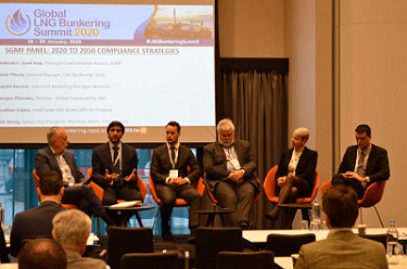 Xavier Pfeuty speaking in a&nbsp;panel discussion at LNG bunkering summit 2020
