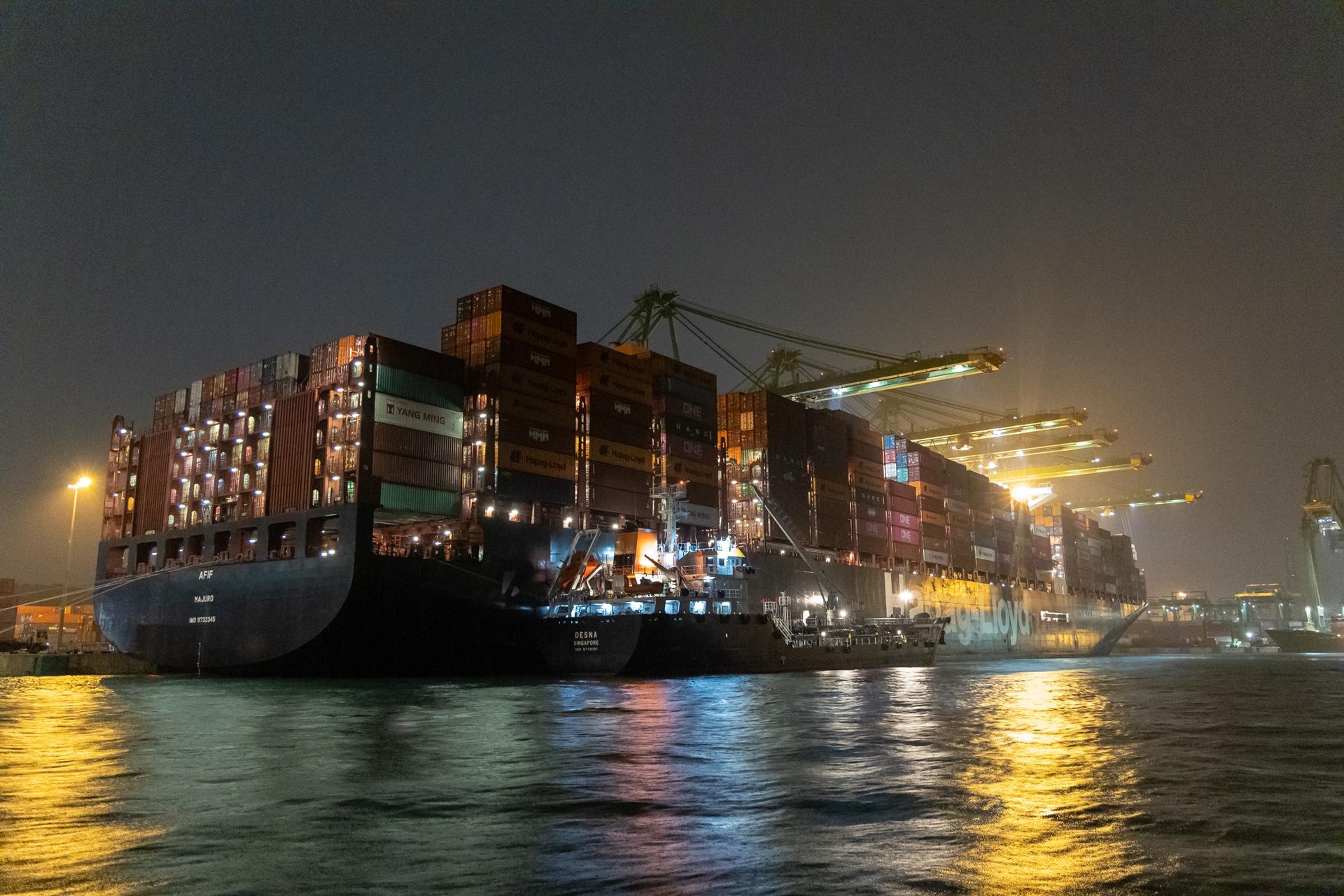 TotalEnergies Marine Fuels kick-started its first biofuel bunker term delivery for Hapag Lloyd in Singapore, with the refuelling of the Afif container ship with 2,000 MT of B24 biofuel on 20th January, 2023.